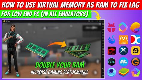 How To Use Virtual Memory As Ram To Fix Lag Low End Pc In All Emulators