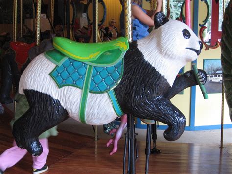 Panda Carosel Horse Ferris Wheels Painted Pony Merry Go Round Giant