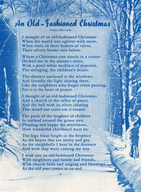 An Old Fashioned Christmas Christmas Poems Old Fashioned Christmas