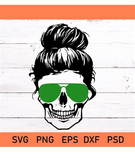 Cconceptlab is a marketplace of stock arts and original art illustration with easy checkout process, secured payment option and instant file download. Messy bun skull svg, Mom life SVG, Cut File, Skull Girl ...