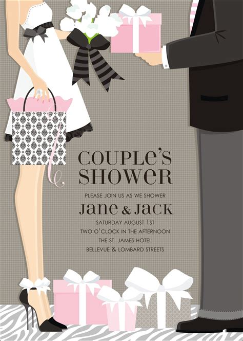 his and her wedding shower invitations couples wedding shower