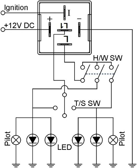 Wiring Circuit For A Two Pin 12volt Flasher Unit 3 Pin Electronic
