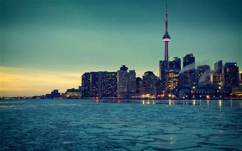 Descargar Fondos De Pantalla Toronto Canadá Rascacielos Por La Noche
