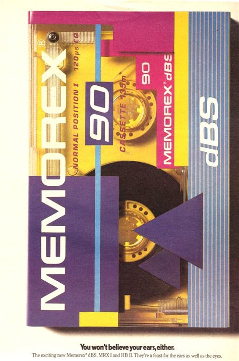 Memorex ad from 1987 | such a cool design aimed at the ...