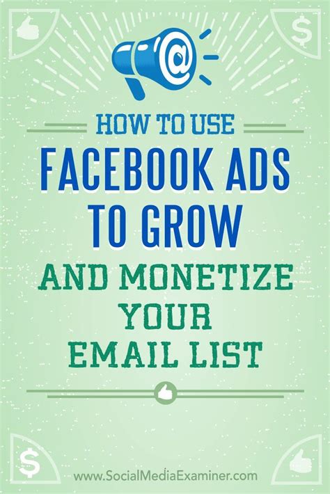 How To Use Facebook Ads To Grow And Monetize Your Email List Social