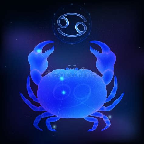 Graphic Of Crab Cancer Horoscope Sign In Twelve Zodiac With Galaxy