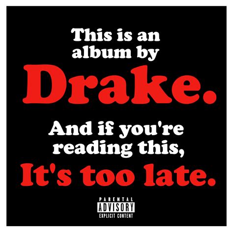 Drake If Youre Reading This Its Too Late Rfreshalbumart