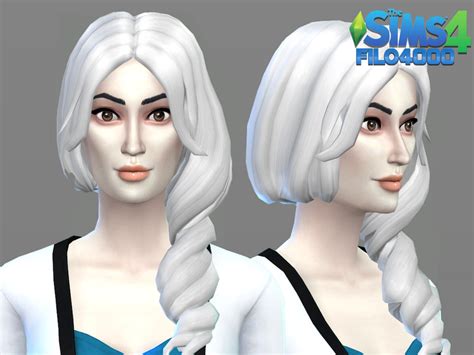The Sims Resource White Hair Recolor 14 Base Game Style