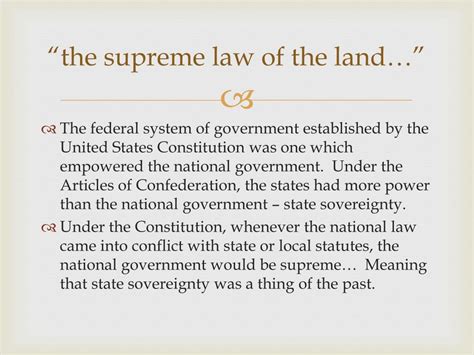 Ppt The Supreme Law Of The Land Powerpoint Presentation Free