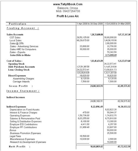 7+ Profit And Loss Account Formats In Excel - Excel Templates