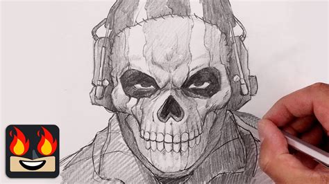 Call Of Duty Ghosts Skull Drawing