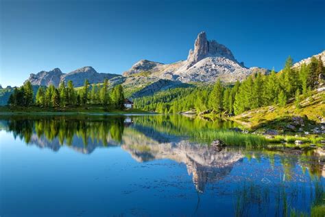 Lake Fedèra In Cortina Dampezzos Dolomites