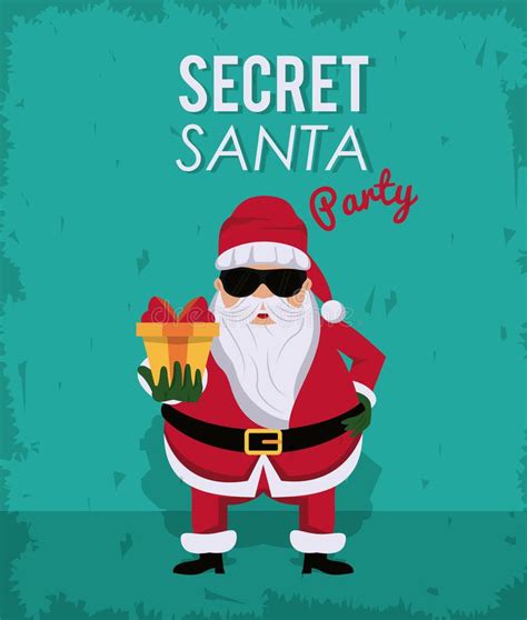 Secret Santa Cartoon Stock Vector Illustration Of Secret 110160445