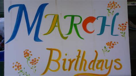 March Birthday Clip Art Library