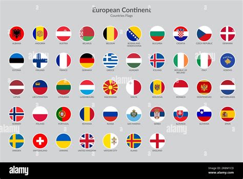 European Countries Flag Icons Collection Stock Vector Image And Art Alamy