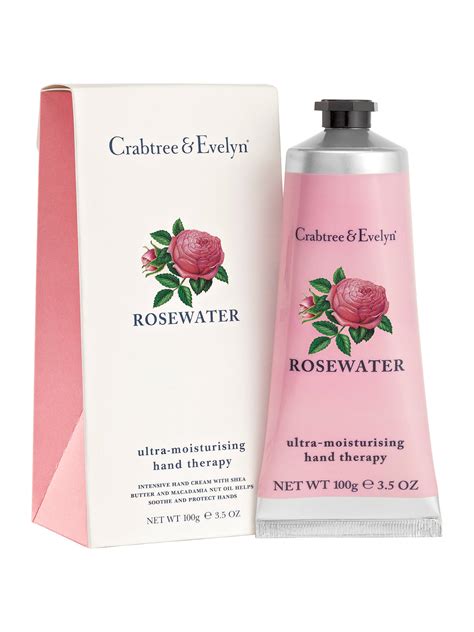 crabtree and evelyn rose water hand therapy cream 100g at john lewis and partners