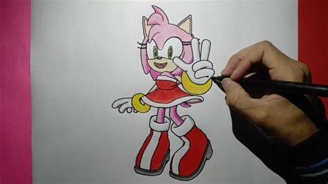 Cómo Dibujar A Amy Rose How To Draw Amy Rose Youtube