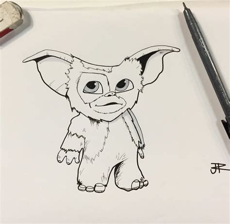 Day 16 Wet We Decided To Draw Gizmo From The Gremlins Gremlins Art