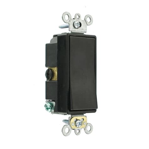 Leviton Decora 15a Switch 3 Way Commercial Grade Black The Home