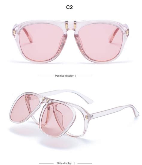 retro uv400 women flip up sunglasses unisex vintage shades sun glasses for men in women s
