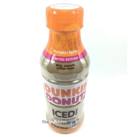 13.7 fl oz bottle best served iced—like the name says! QUICK REVIEW: Dunkin' Donuts Limited Edition Pumpkin Spice ...