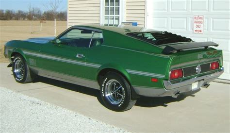 Green 1972 Mach 1 Ford Mustang Fastback