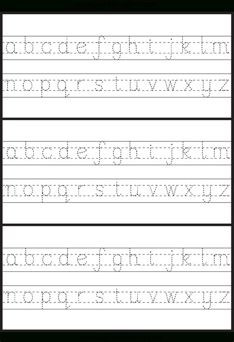 Tracing Small Letters Worksheets Pdf