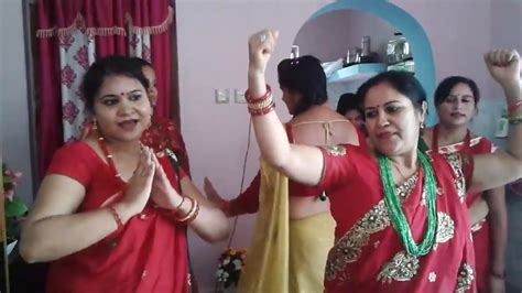 Nepali Teej Dance Surke Thaili Khaai Teej Celebration Youtube