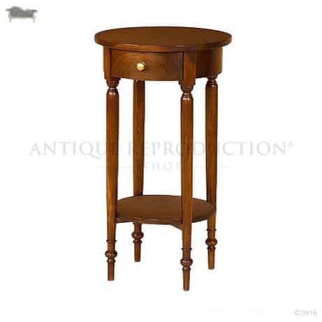 They are easy to place and you can set them with ease in your desired position. Round Small Night Stand 1 Drawer Antique Reproduction ...