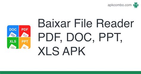 file reader pdf doc ppt xls apk android app baixar grátis