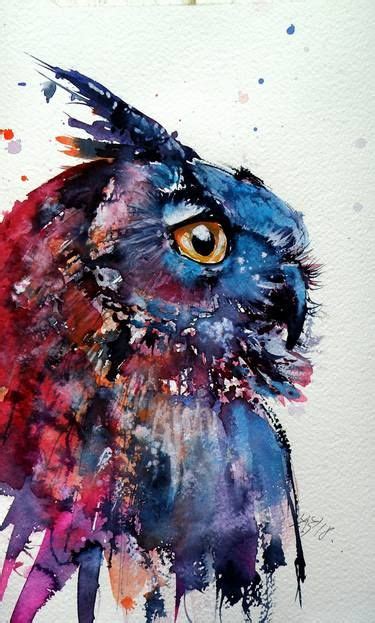 Colorful Owl Painting Spirit Animal Art Owl Painting Owls Drawing