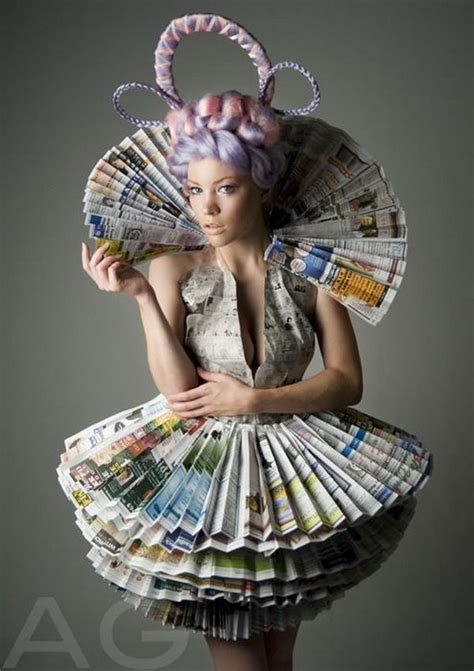 20 Creative Newspaper Craft Fashion Ideas Hative