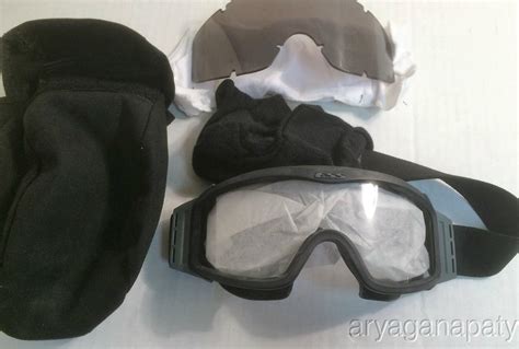 ess land ops sand wind dust tactical goggles system black with black sleeve 1812342280