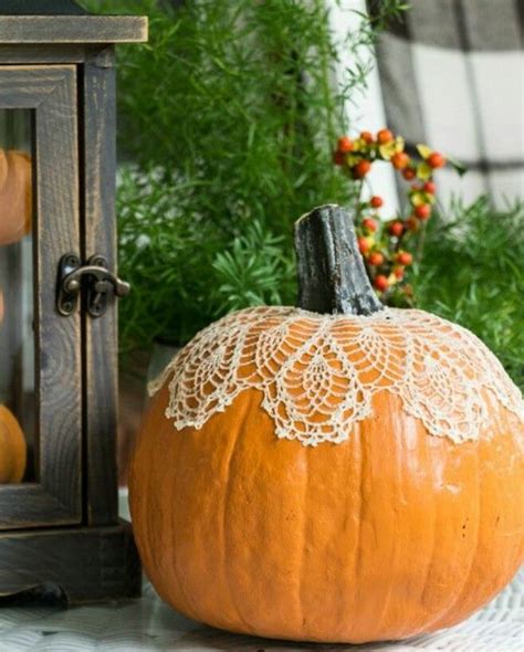 Doily Pumpkin Fall Thanksgiving Thanksgiving Decorations Halloween