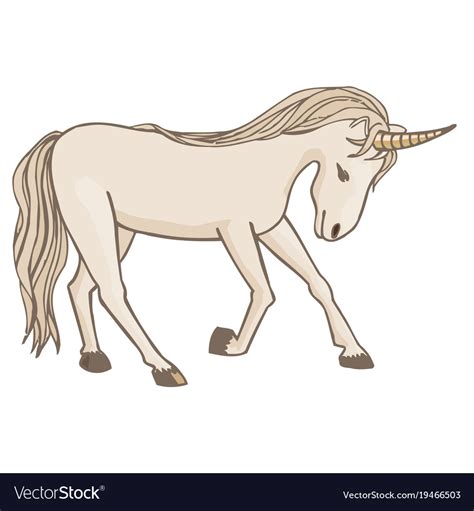 Unicorn A Fabulous Horse With A Horn Royalty Free Vector