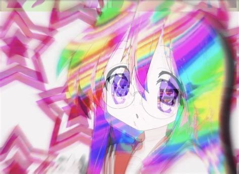 Lucky Star Glitchcore V2 Lucky Star Rainbow Aesthetic Anime