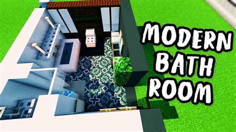 How To Build A Modern Bathroom In Minecraft Modern House Tutorial