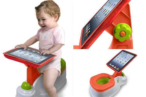 Kids Potty Is Fitted With An Ipad Holder To Keep Toddlers Entertained
