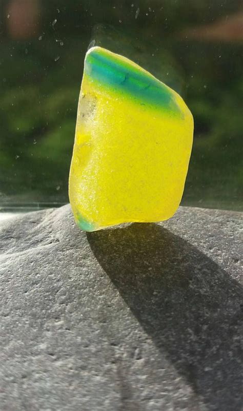 Exquisite Piece Of Yellow Layered Scottish Sea Glass By Etsy Uk Beach Glass Crafts Sea