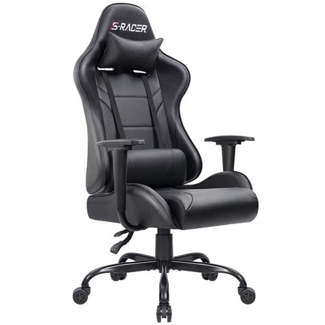 (5) alistar gaming chair racing office chair ergonomic massage chair pu leather recliner computer game chair with retractable arms, headrest and lumbar pillow rolling swivel task chair red. Homall Gaming Office Chair Computer Chair High Back Racing Desk Chair PU Leather Adjustable Seat ...
