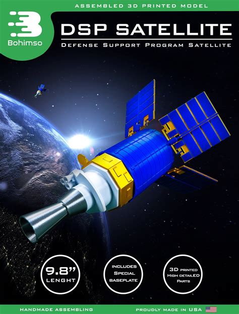 Defense Support Program Satellite Plastic Display Model Nasa Capsule
