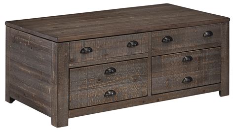 Add a traditional touch to your living space with the. Keeblen Rustic Pine Trunk-Style Rectangular Lift-Top ...