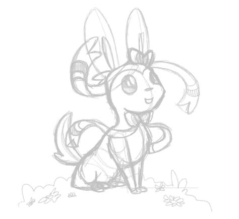 Sylveon Sketch By Vaderkitty On Deviantart
