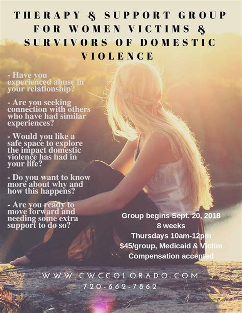 Therapy And Support Group For Victims And Survivors Of Domestic Violence 3
