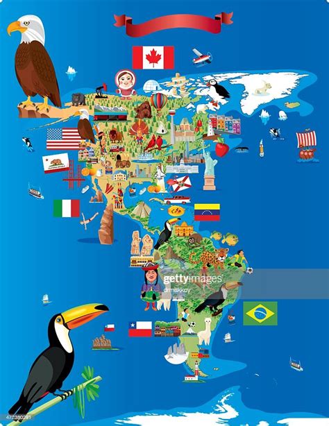 Cartoon Map Of America High Res Vector Graphic Getty Images