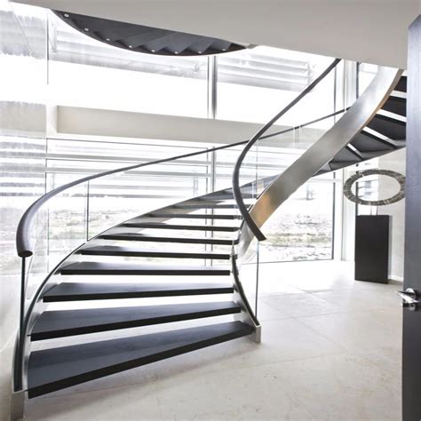Modern Curved Glass Staircases Helical Staircase Design Curved