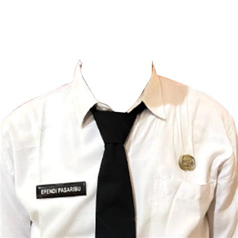 Template Untuk Pria Kemeja Putih Polos Dan Dasi Hitam 2 Baju Putih