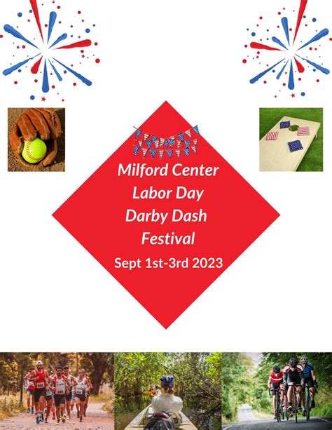Milford Center Labor Day Darby Dash Festival Village Of Milford