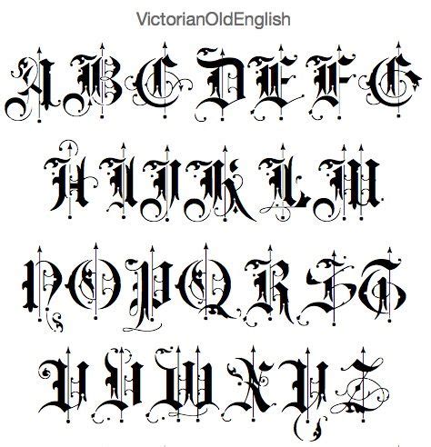 Old english font capital letters. Victorian Old English Font | Écriture gothique ...