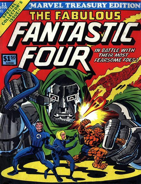 Capns Comics Covers Of Marvel Treasury 11 The Fantastic Four By